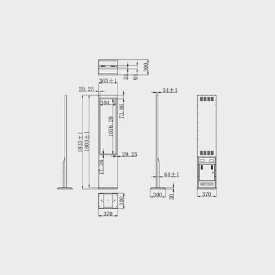 43.9 дюймовый штрих типа TFT дисплей Рекламная машина Вертикальный экран Внутреннее и наружное применение